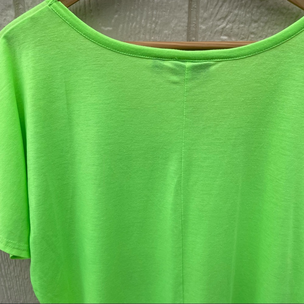 Ultra Flirt | Vintage Neon Green Skull Graphic Loose Top - Picture 5 of 8